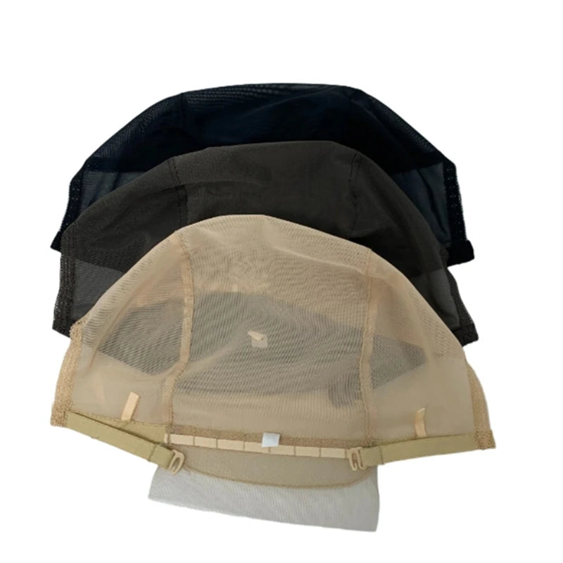 1PC 13X4 Wig Cap Without Front Lace for Making Wigs with Adjustable Straps 3 color Beige/Brown/Black