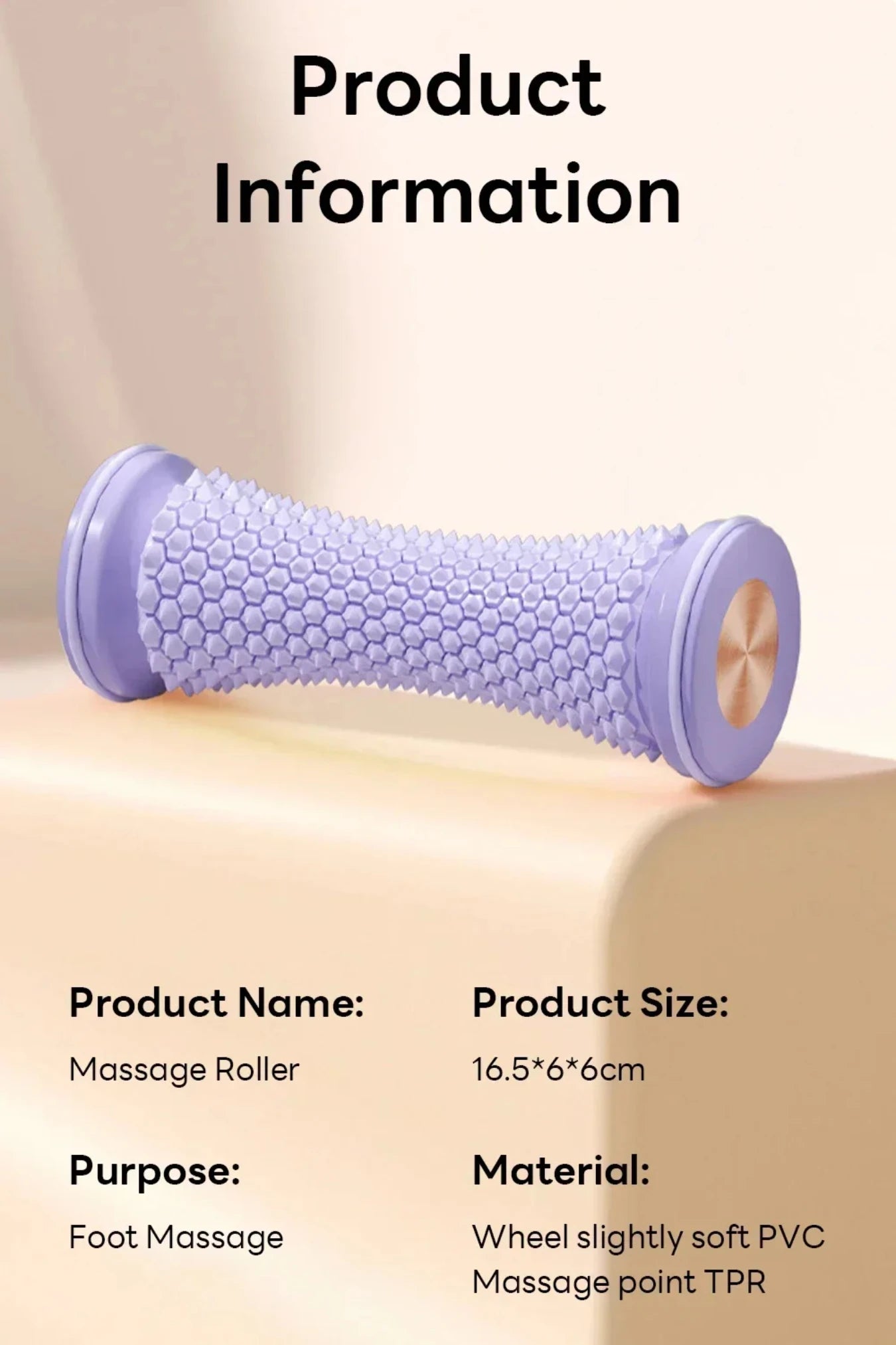 Foot Massager Massage Roller Yoga Massage Ball Plantar Fascia Roller Muscle Relaxation Care Plastic Manual Foot Massager