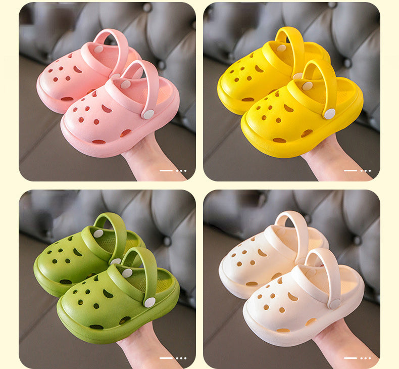 2023 Boys Girls Summer Kids Clogs Children's Hole Shoes Infant Indoor Slippers Non-Slip Beach Sandals Toddler Baby Home Shoes
