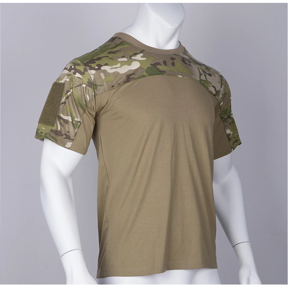 Tactical T-shirt Summer Short Sleeve Top Tee Outdoor Casual Tshirt Clothing Workout Camouflage T Shirt Men Clothing