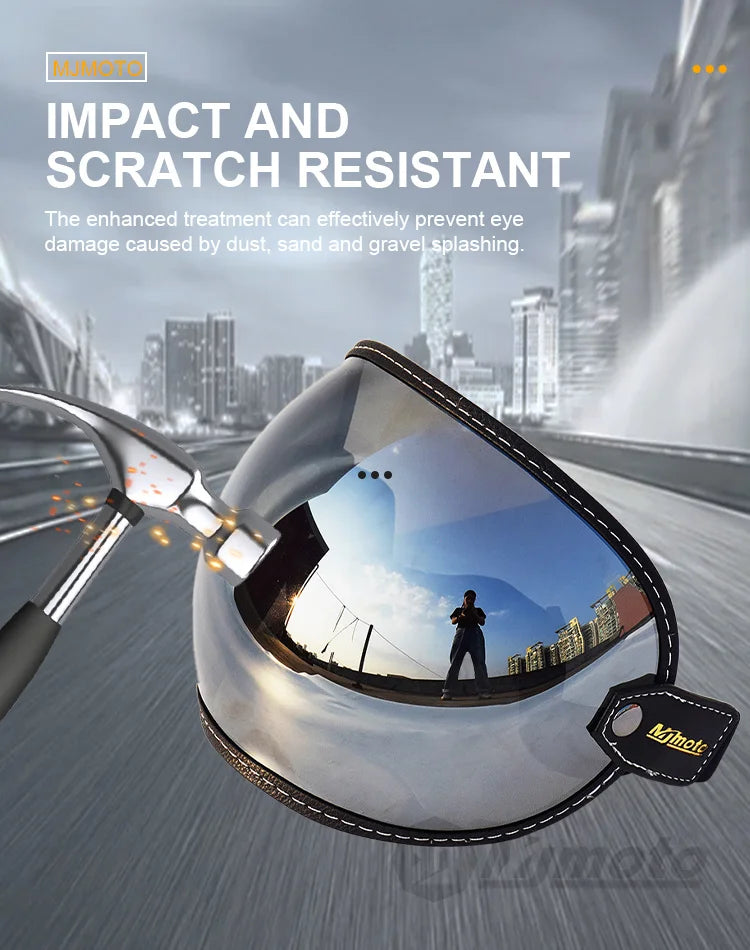Universal Sun Visors For Motorcycle Helmet Open Face 3/4 Helmet Bubble Visor Anti-UV Motorbike Glasses Windproof Motocross Lens