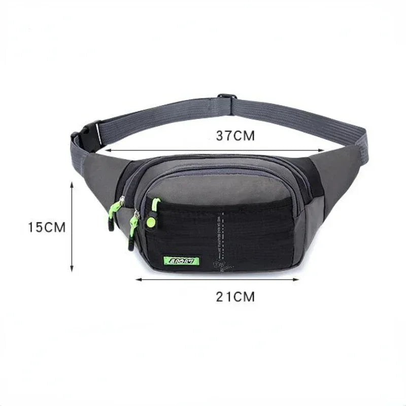 Travel Waist Bag Zipper Outdoor Sports Shoulder Bag Men's and Women's Waterproof Fashion Large-capacity Adjustable