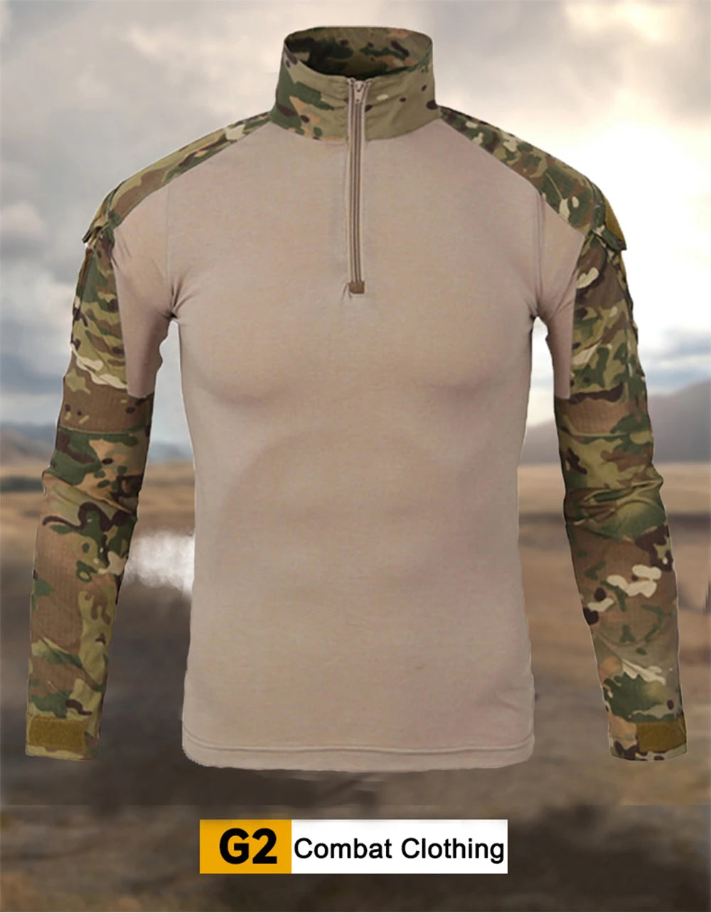 Outdoor Tactical Hiking T-Shirts Men Combat Camouflage Long Sleeve Hunting Training Climbing Shirt Cotton Sport Clothes