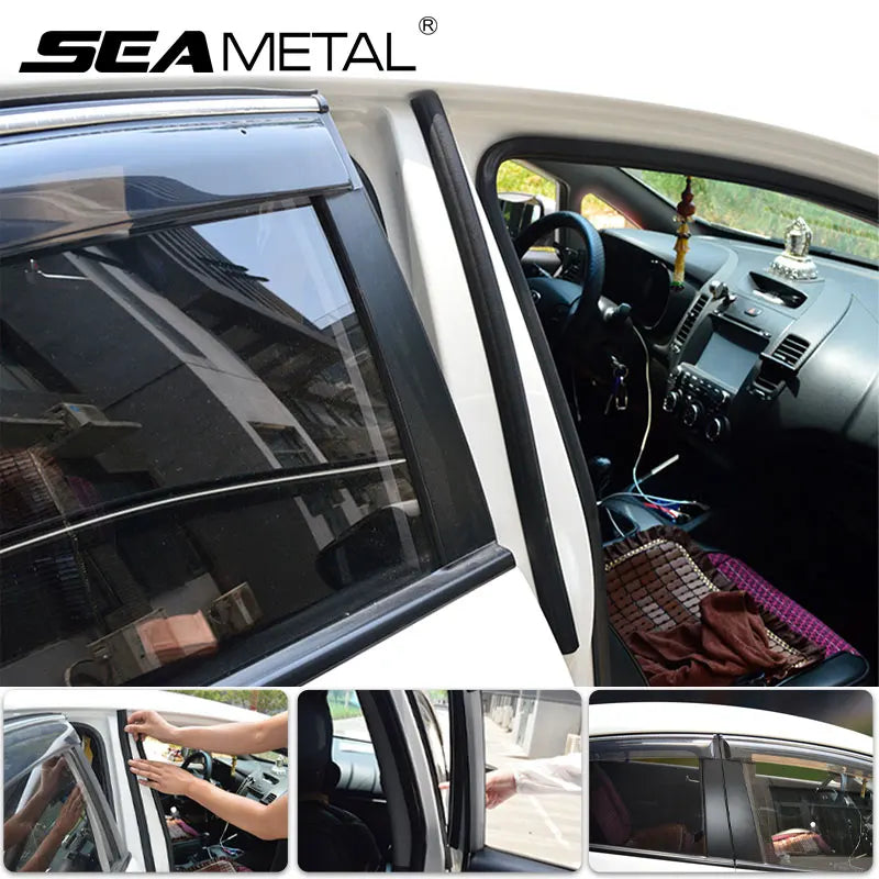 BLALION Car Door Rubber Seal Strip Filler Weatherstrip Edge Rubber Sealing For B Pillar Protection Front Car Auto Door Sealant