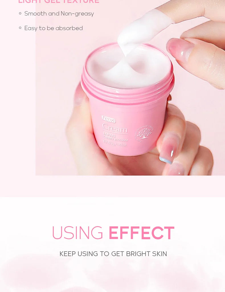 Cherry Face Cream Anti-Aging Cream Moisturizing Anti-Wrinkle Collagen Hyaluronic Acid Cream Skin Care Cosmetics 40g