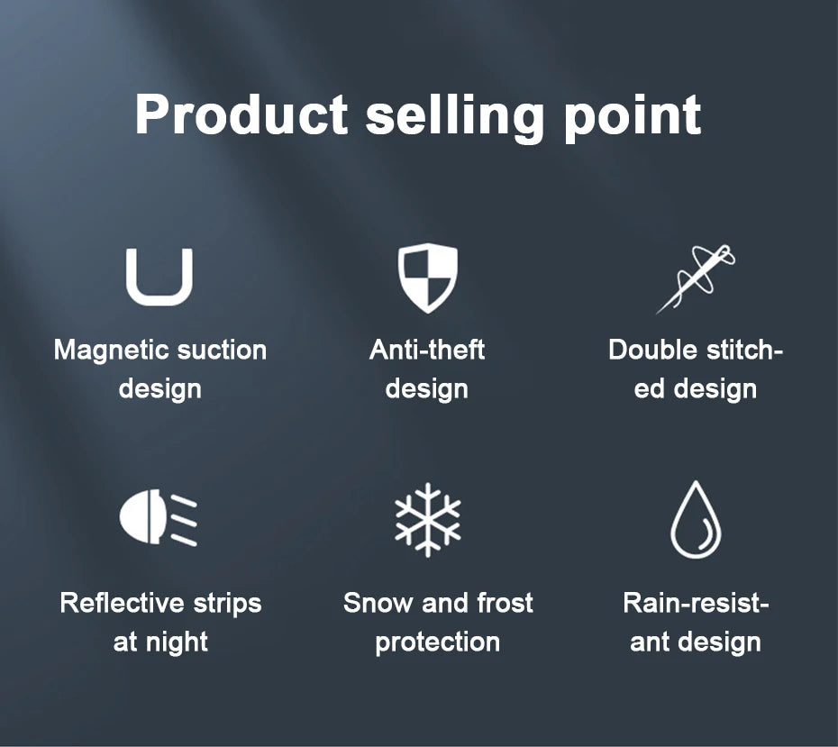 BLALION Car Windshield Mirror Reflective Bar Cover Magnetic Winter Ice Snow Sun Shade Protector Dust Frost Guard Aluminium Film