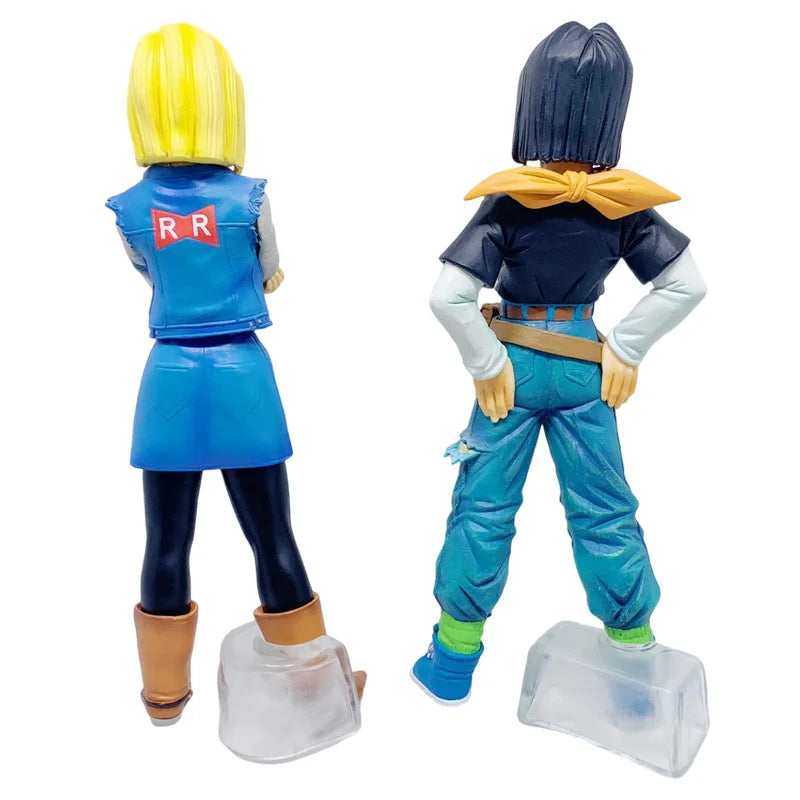 24CM Anime Dragon Ball Z Android 17 18 Figure Android 18 PVC Action Figures Collection Model Toys for Children Christmas Gifts