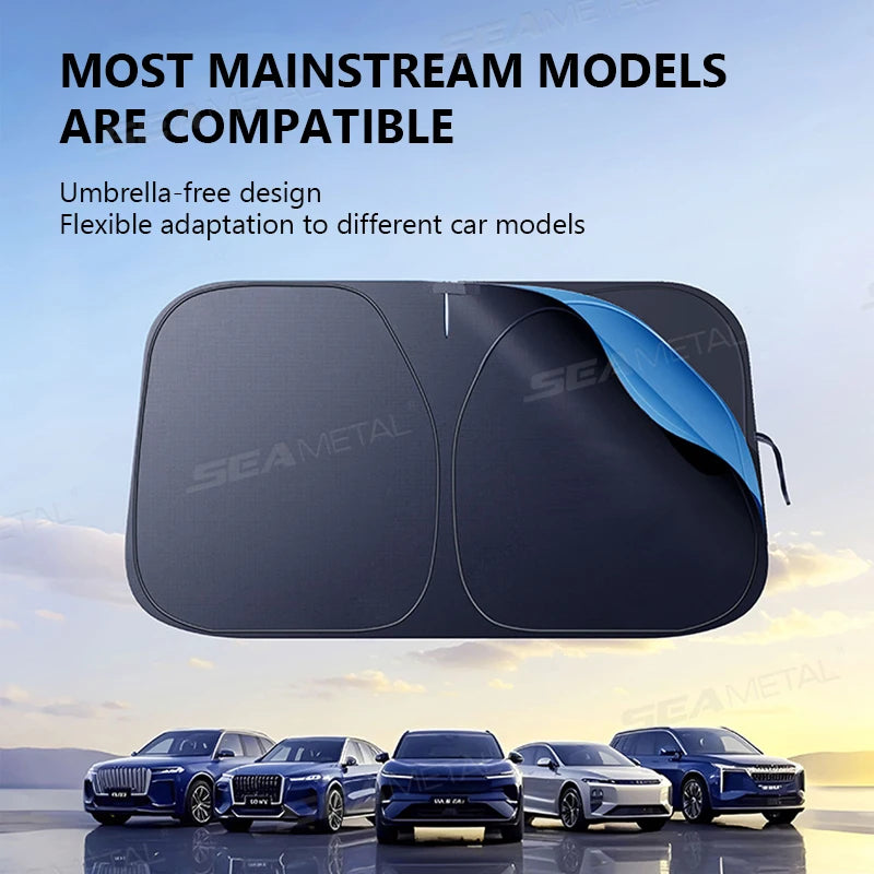 BLALION Folding Car Front Windshield Sun Shade Cover Visor Protector Interior Anti UV Sun Windscreen Parasol Auto Accessories