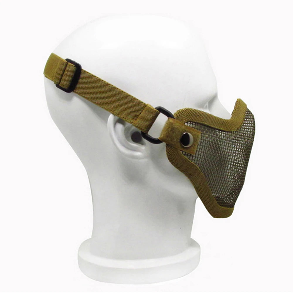 Tactical Airsoft Mask Outdoor Hunting Metal Wire Mesh Protective Mask BB Gun Shooting Paintball Accessories