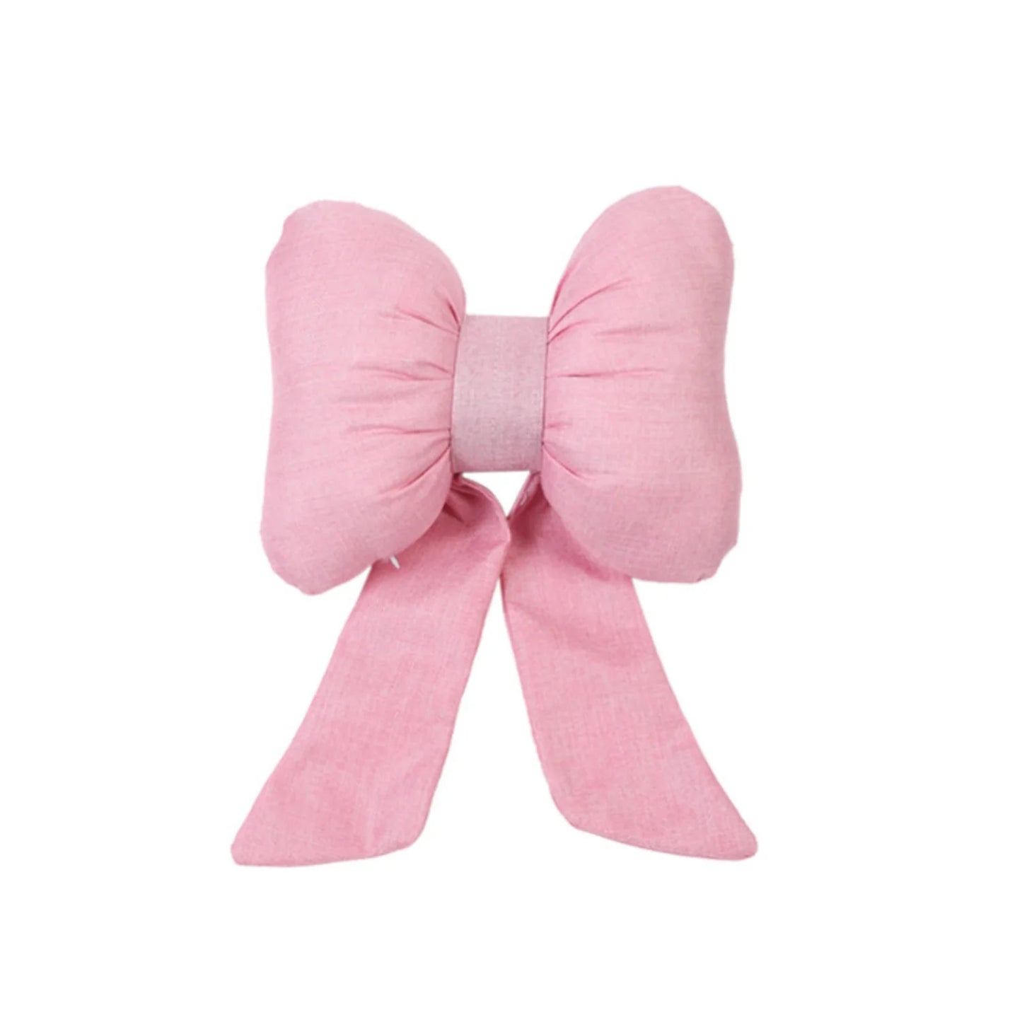 Car Seat Neck Pillow Elegant Bow Car Headrest Pillow Set - Cotton Linen Neck Cushion Universal Fit for Women Comes with 2 Seat B