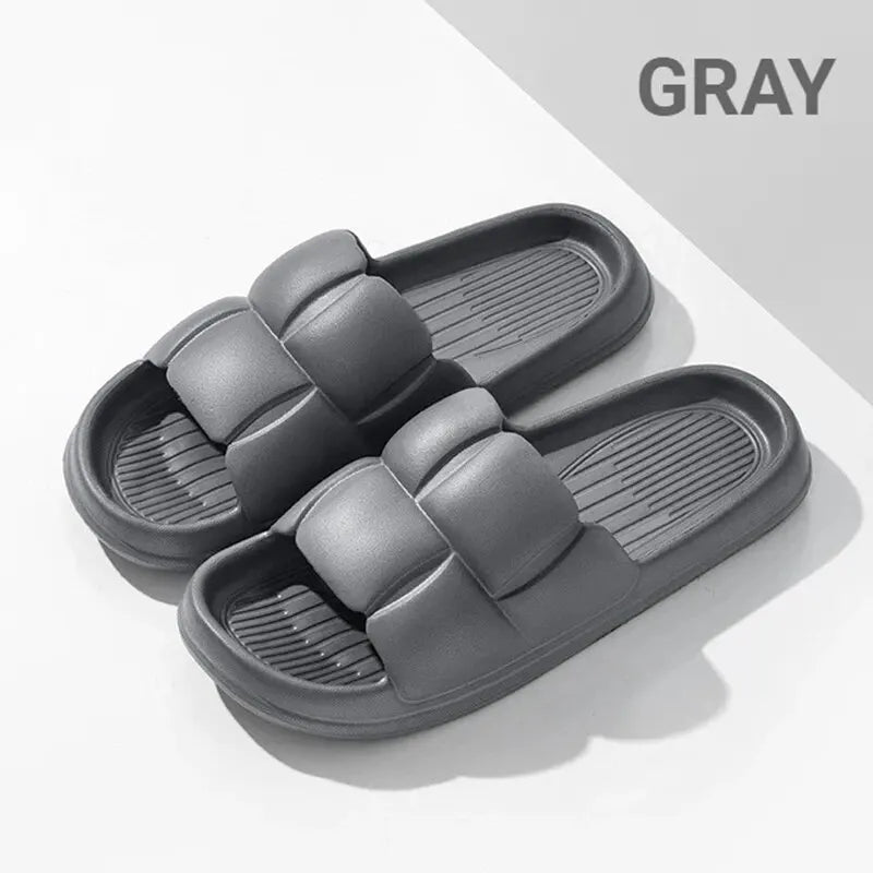 Summer Soft Shoes Cloud Slippers Indoor Mute Bathroom Anti-slip Slide Eva Beach Flip Flops Men Ladies Leisure Sandals