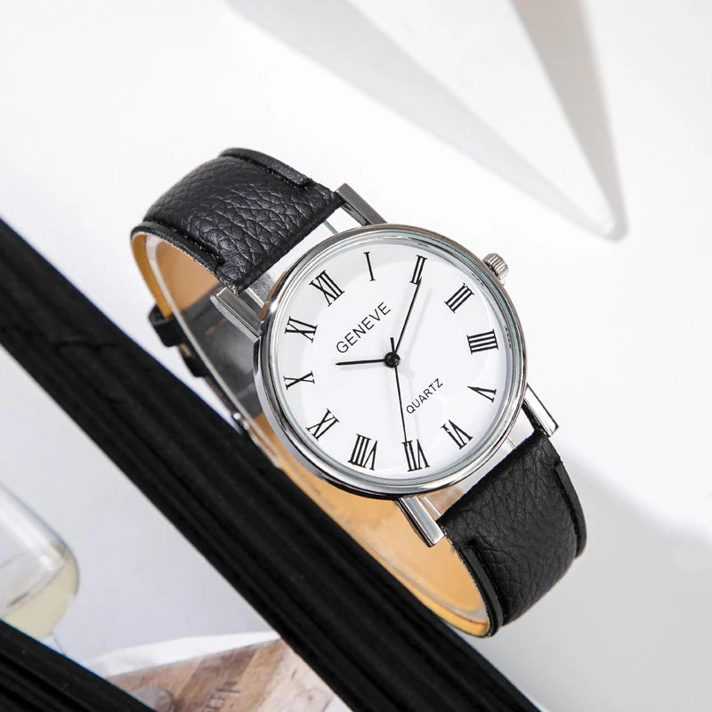 【Ready Stock】Kegllect Simple Roman Numerals Men Watch Casual Belt Men Quartz Watches