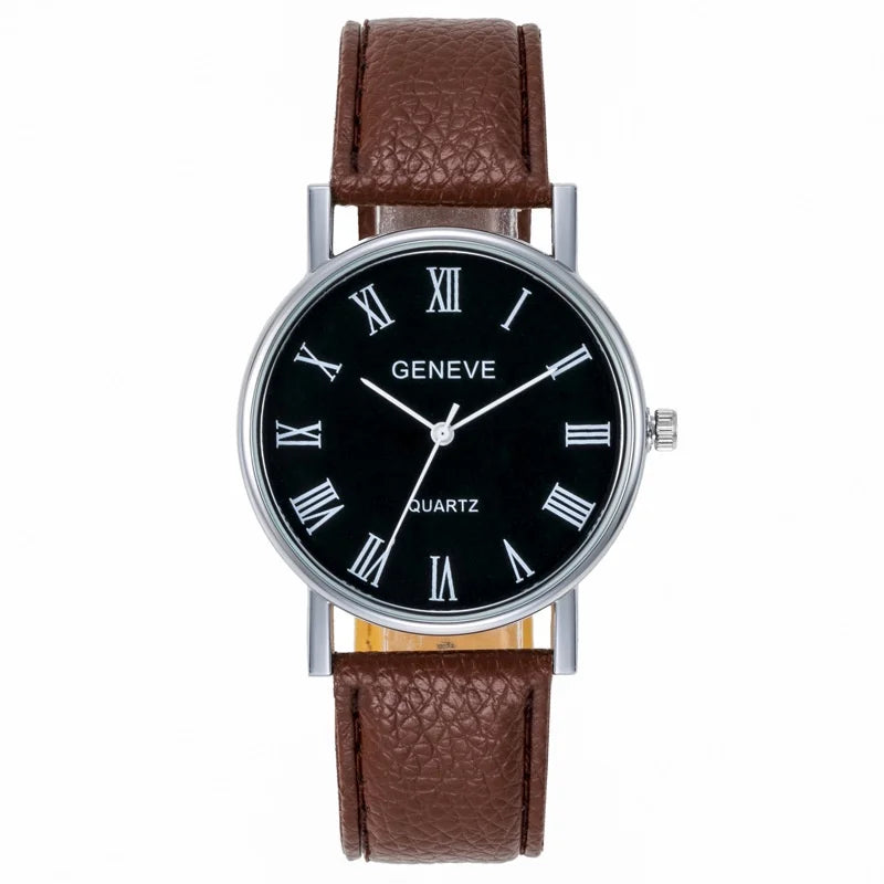 【Ready Stock】Kegllect Simple Roman Numerals Men Watch Casual Belt Men Quartz Watches
