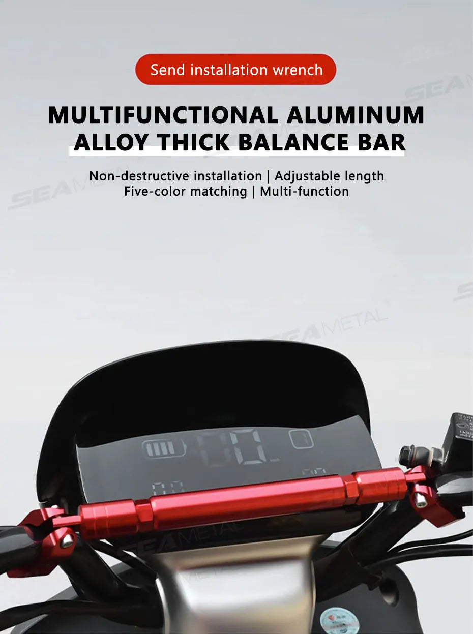BLALION Motorcycle Handlebar Handle Grip Adjustable Crossbar Balance Bracket Regulator Steering Wheel Reinforce 22mmReplacement