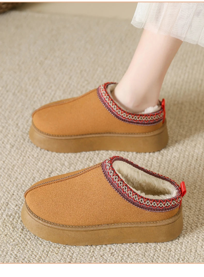 Winter Womens Slippers Fur Winter Warm Home Girls Slippers Women Man Casual Luxury Faux Suede Plush Shoes Thicken Indoor