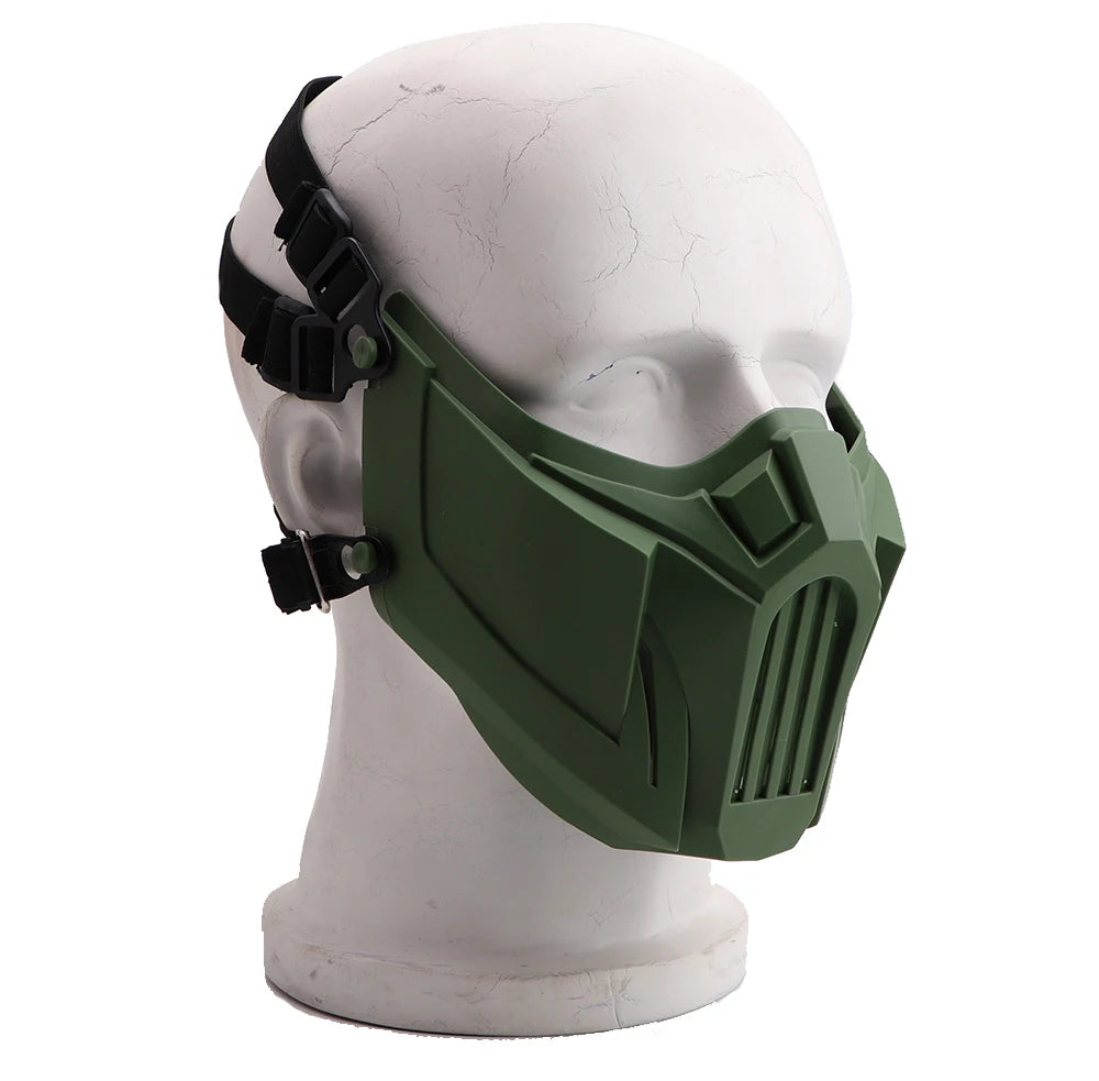 Tactical Airsoft Mask Outdoor Paintball Half Face Iron Warrior Protective Mask Shooting Protection Mouth Mask Hunting Equipment