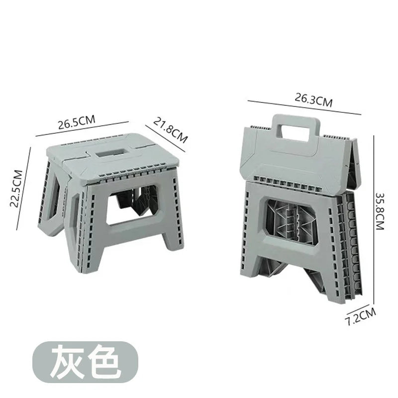Folding stool, kindergarten low thickened maza stool, outdoor camping chair, household portable stall small bench