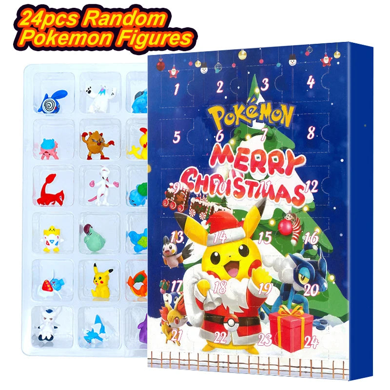 Pokemon Figure Christmas Halloween Advent Calendar Gifts Kawaii Pikachu Anime Figural Action 24Pcs Set Model Kid Toys