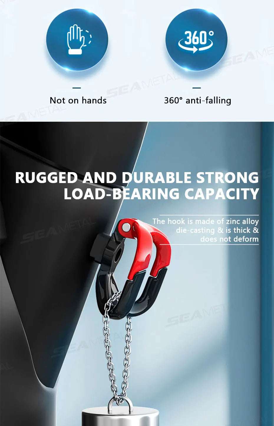 BLALION Motorcycle Helment Hook Holder Hand Bag Double Hook Luggage Shopping Bag Hangers Aluminum Alloy Motorcycle Accessories