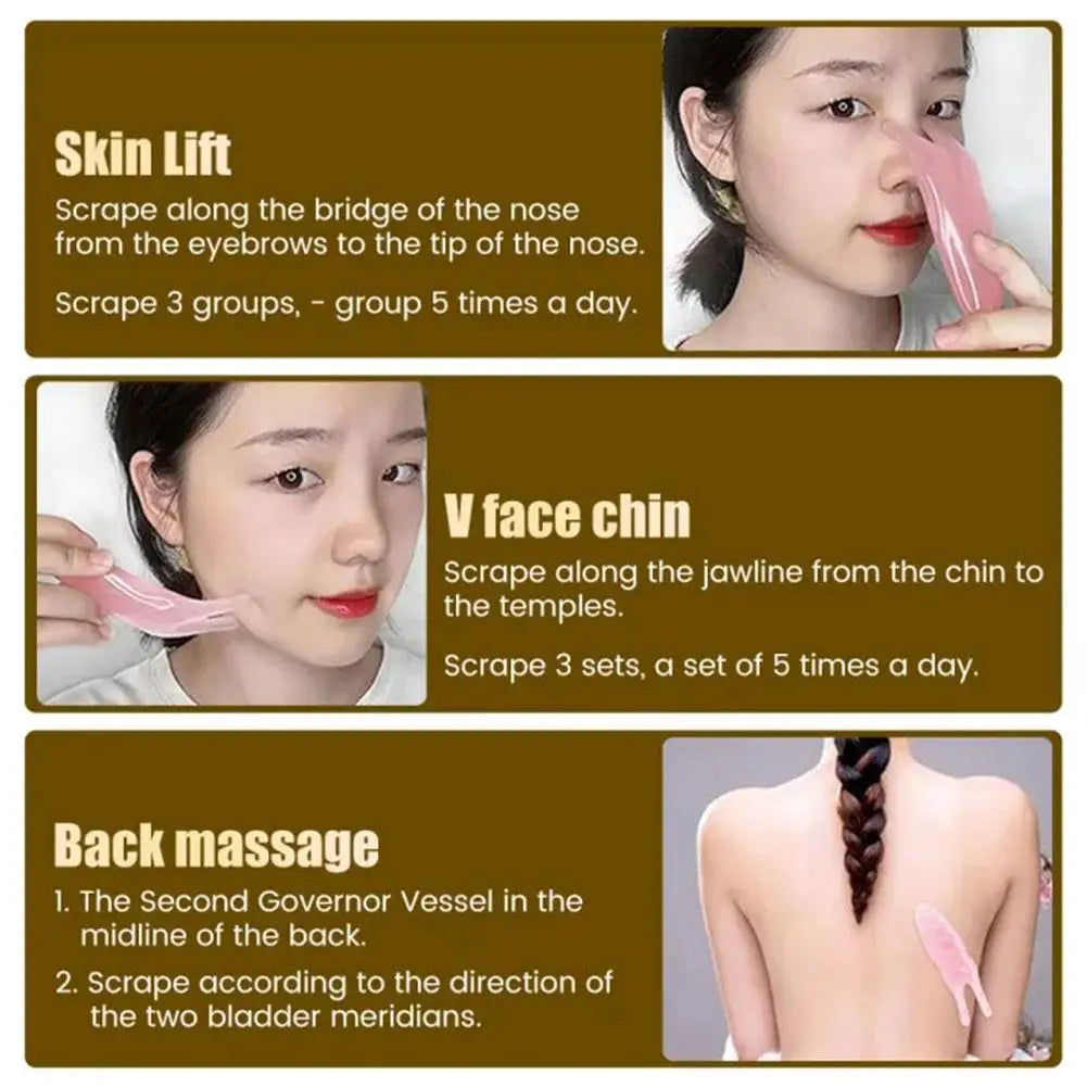 Resin Nasal Scraper Face Scraping Massage Plate Reduce Puffiness Nose Acupressure Massage Face Care Tool