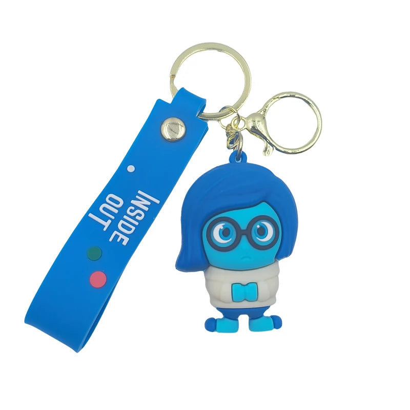 New Inside Out 2 Keychain Kawaii Disney Movie Anime Anxiety Ennui Envy Cute Girls Creative Bag Pendant Car Keychain Toys Gifts