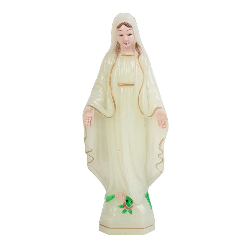 Small Catholic Mary Statue Madonna Handmade Virgin Mary Statue Jesus Desktop Home Decorative Ornaments 6.5-15cm