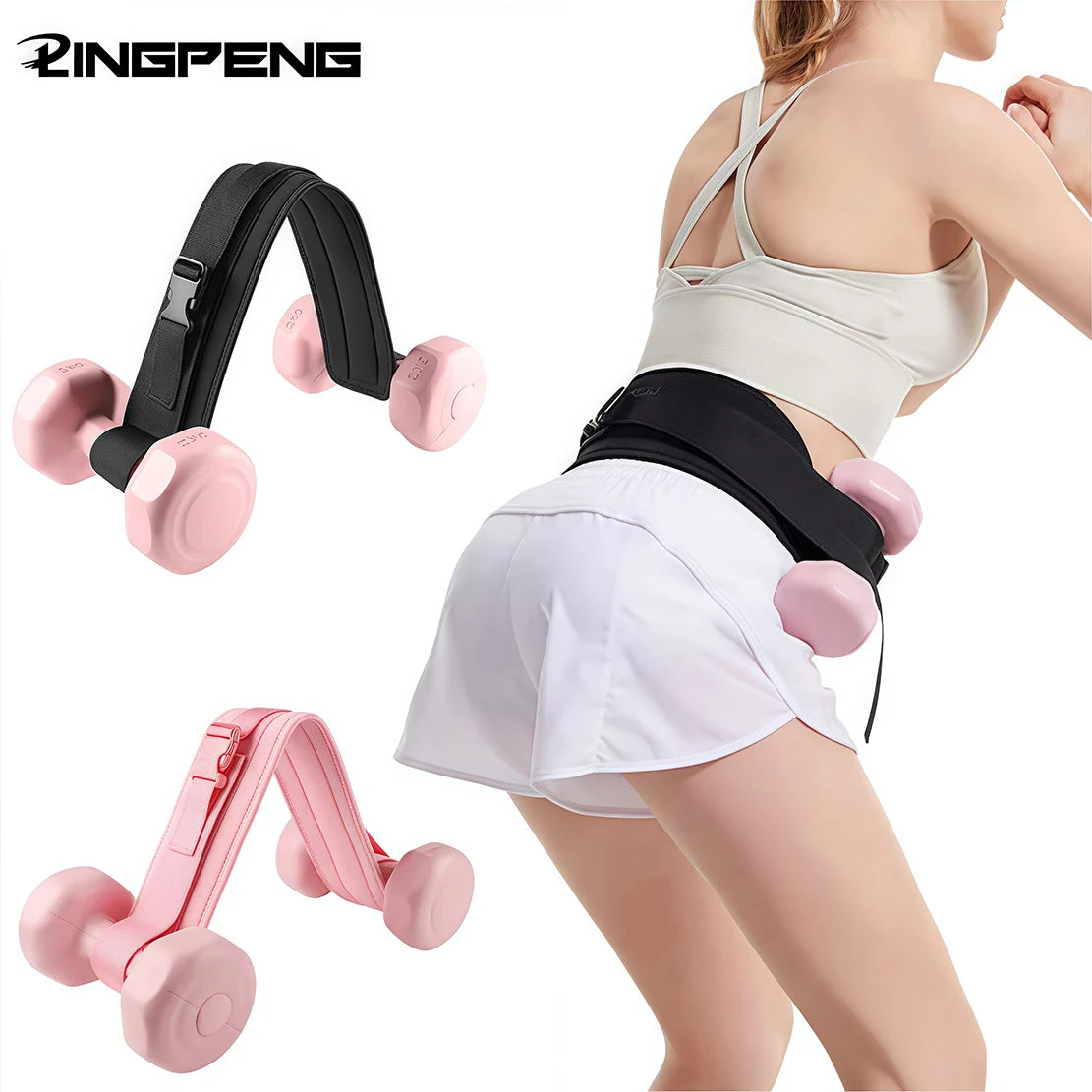 Weightlifting Hip Bridge Belt Weight Training Plank Squats Assist Straps Dumbbell Load Hip Protection Workout Assist Belt
