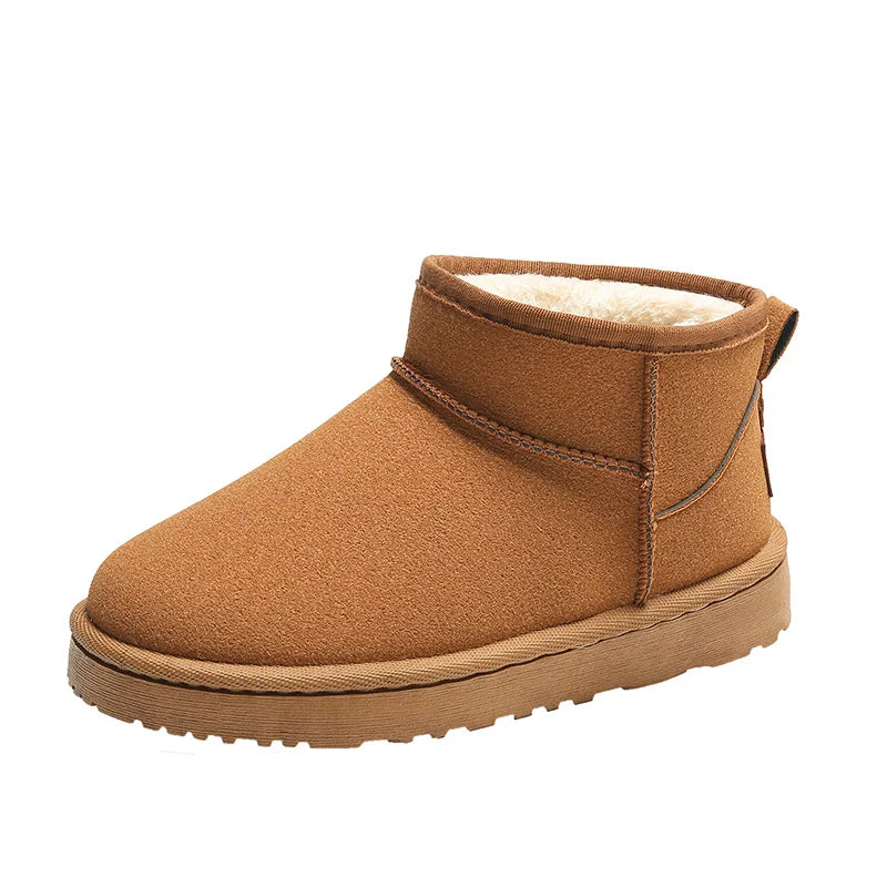 Snow Boots Women's Short Tube Thickened Cotton Shoes Non-slip Winter New Shoes Student Women's Shoes 2023 Black Boots