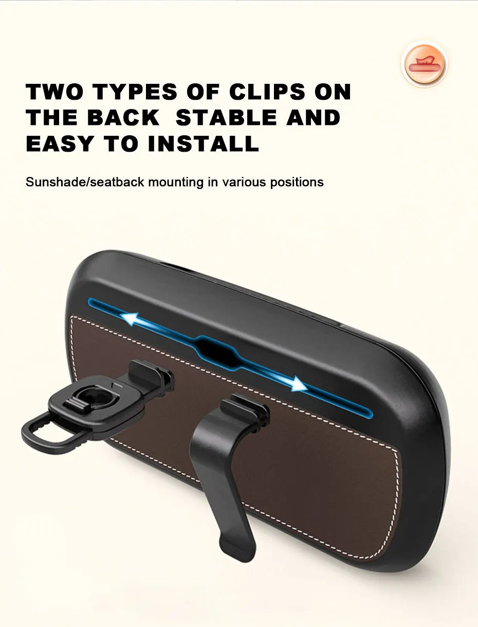 BLALION Car Tissue Box with Temporary Parking Card Sun Visor Backseat Tissue Holder Leather Case Auto Interior Accessories