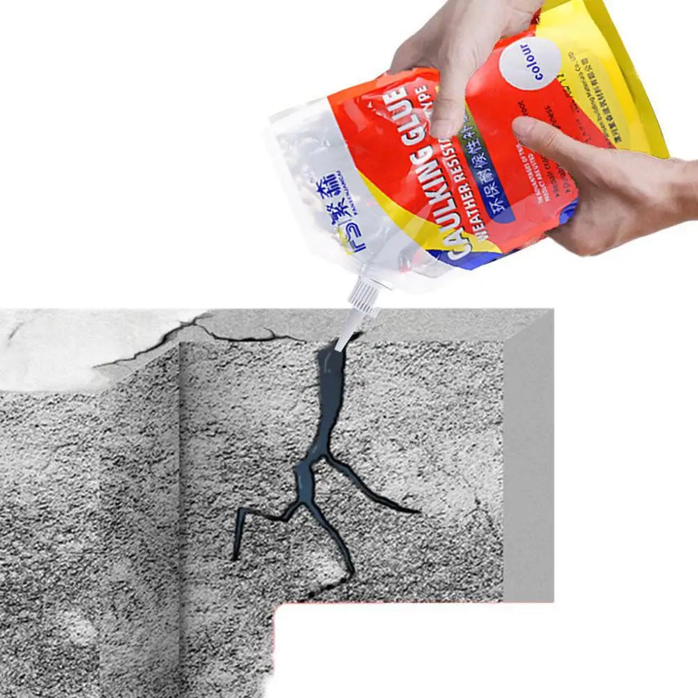 500g Cement Crack Repair Sealant Glue With Gloves Roof Wall Floor Leak Filling Sealing Waterproofing Materials Set