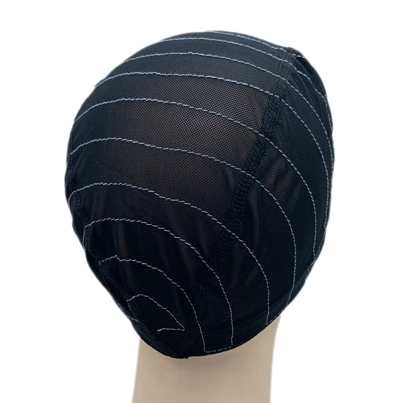1pc Mesh Wig Caps For Sewing Machine Training 5x5 Lace Closure Wig Caps Spandex Dome Guideline Wig Caps for Making Wigs