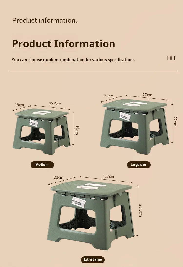 Folding stool portable kindergarten train Maza home subway thickened reinforced chair outdoor small bench