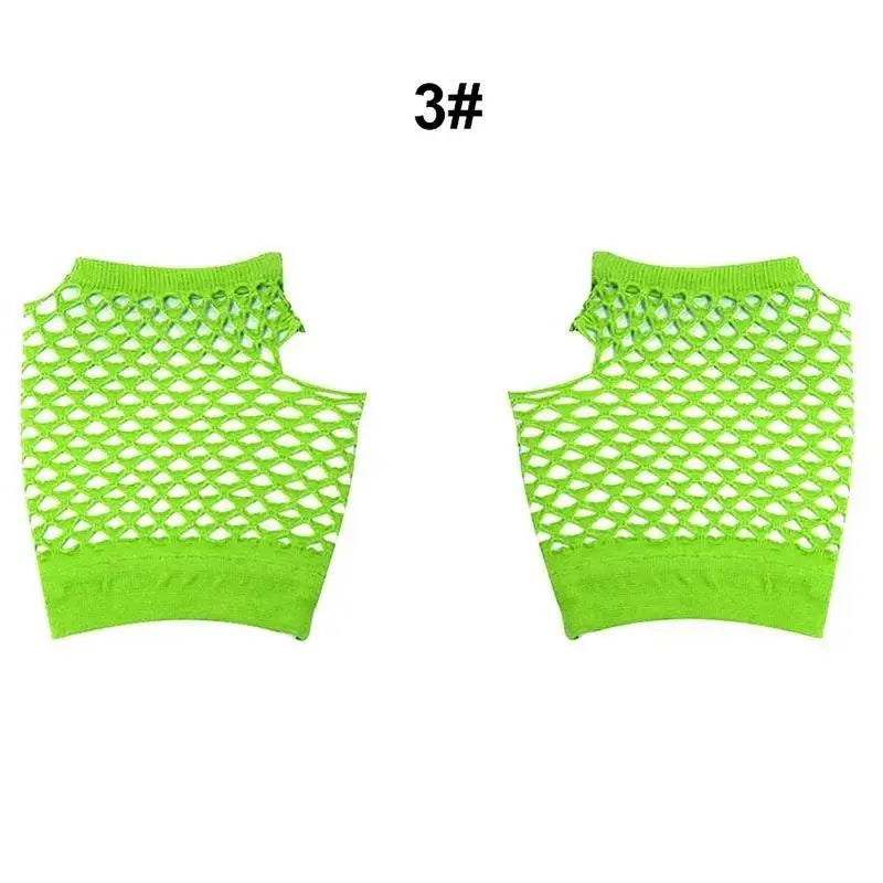 1 Pair Short Fishnet Fingerless Gloves Gloves Party Gloves Fishnet Gloves
