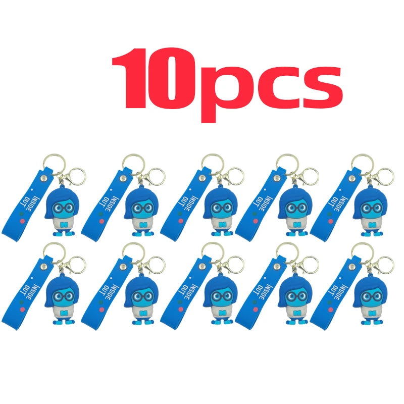 New Inside Out 2 Keychain Kawaii Disney Movie Anime Anxiety Ennui Envy Cute Girls Creative Bag Pendant Car Keychain Toys Gifts