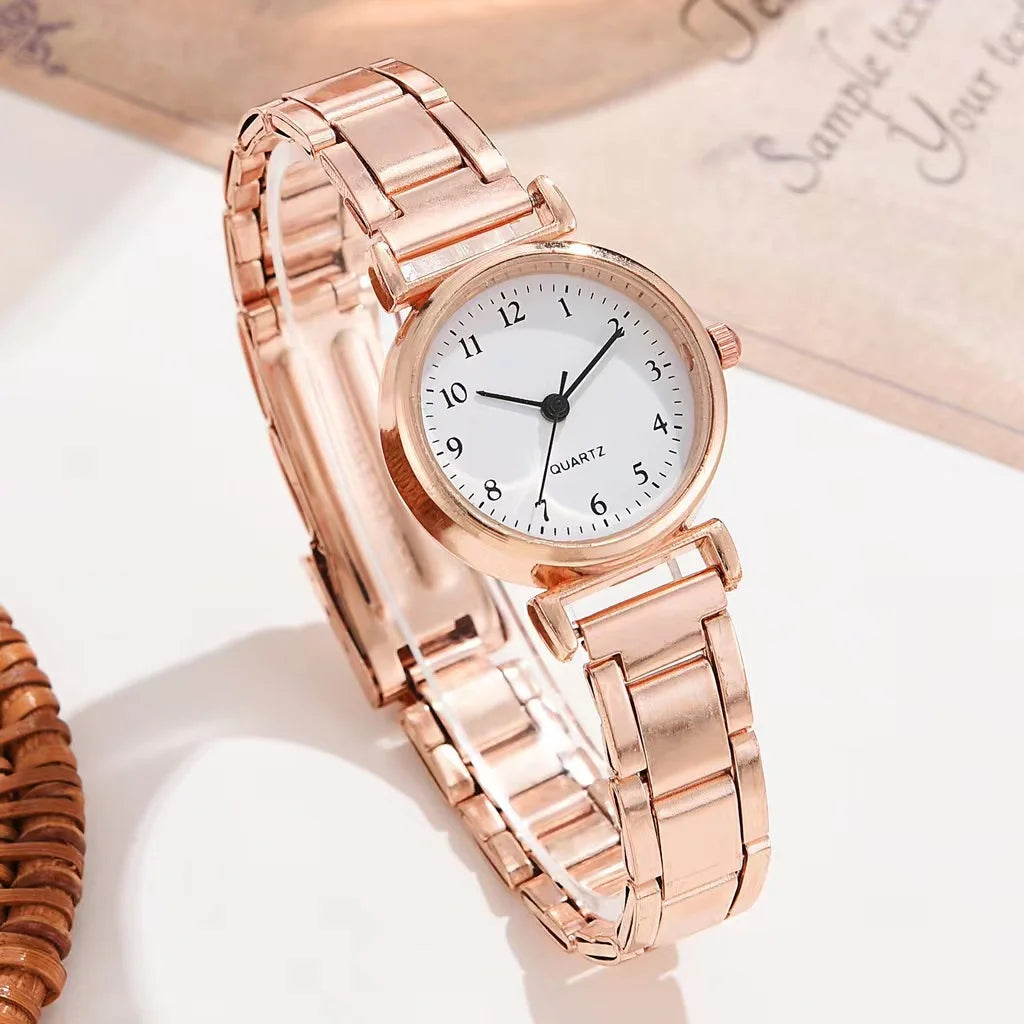 Women Fashion Scale Digital Watch Quartz Steel Band Watches
