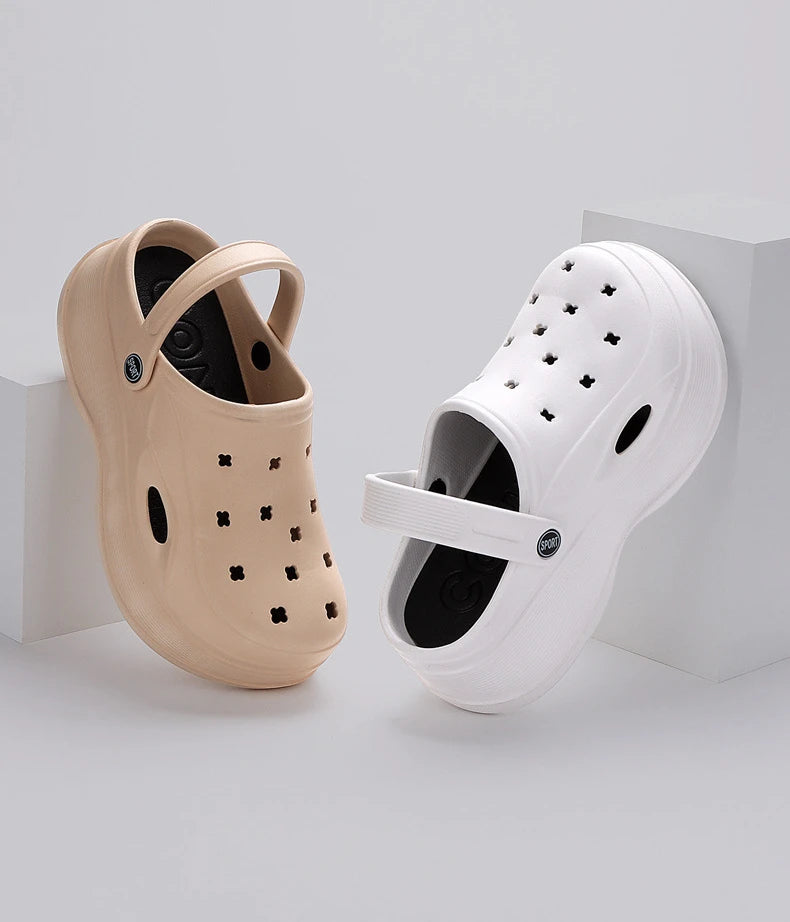 Chunky Platform Clogs Sandals for Women 2024 Summer Non-Slip Beach Slippers Woman Thick Bottom Eva Wedges Sandles Garden Shoes
