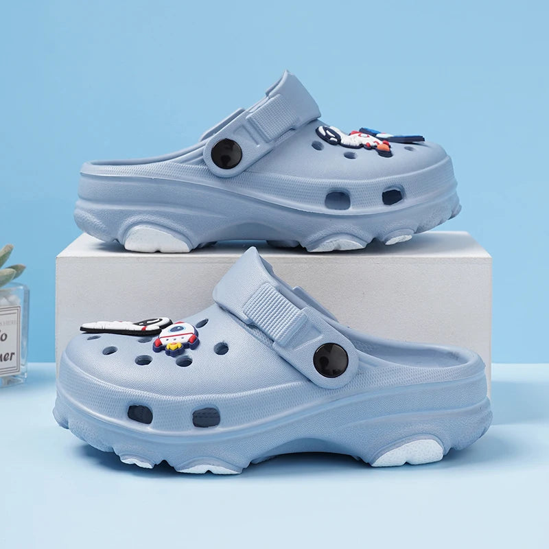 New Summer Sandals 3-15 Years Children's Slippers Baby Girls Shoes Non-Slip Clogs Cartoon Cute Infant Girls Sandals Boys Shoes