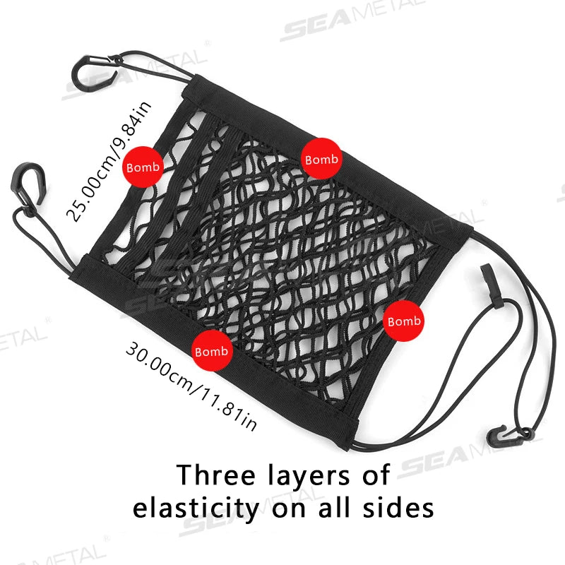 BLALION Motorcycle Helmet Storage Trunk Bag Motorcycle Luggage Net Hook Hold Cargo Bike Scooter Mesh Fuel Tank Luggage Equipaje