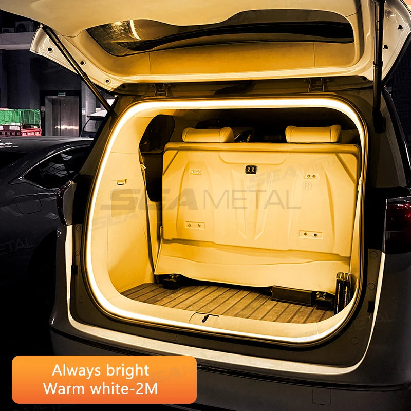 BLALION Car Trunk Dynamic Flowing Light Strip Automatic On/Off Scanning Lamp Flexible Waterproof Light Strip Hidden Installation