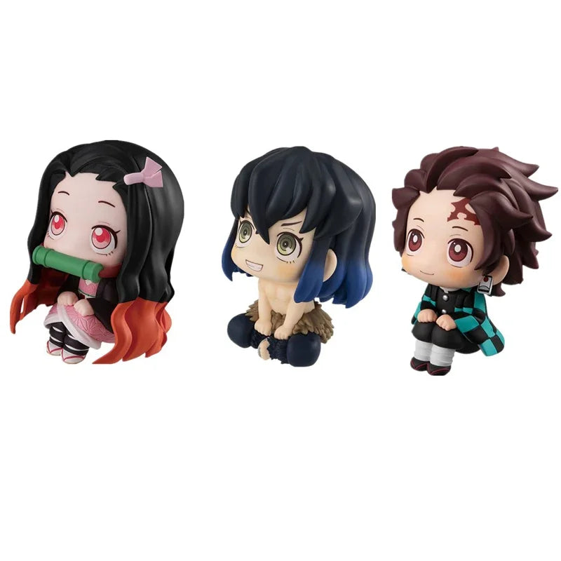Anime Demon Slayer Kimetsu No Yaiba Figure Kamado Tanjirou Action Figure Agatsuma Zenitsu Nezuko Warrior PVC Model Toy Gift