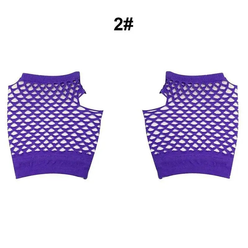 1 Pair Short Fishnet Fingerless Gloves Gloves Party Gloves Fishnet Gloves