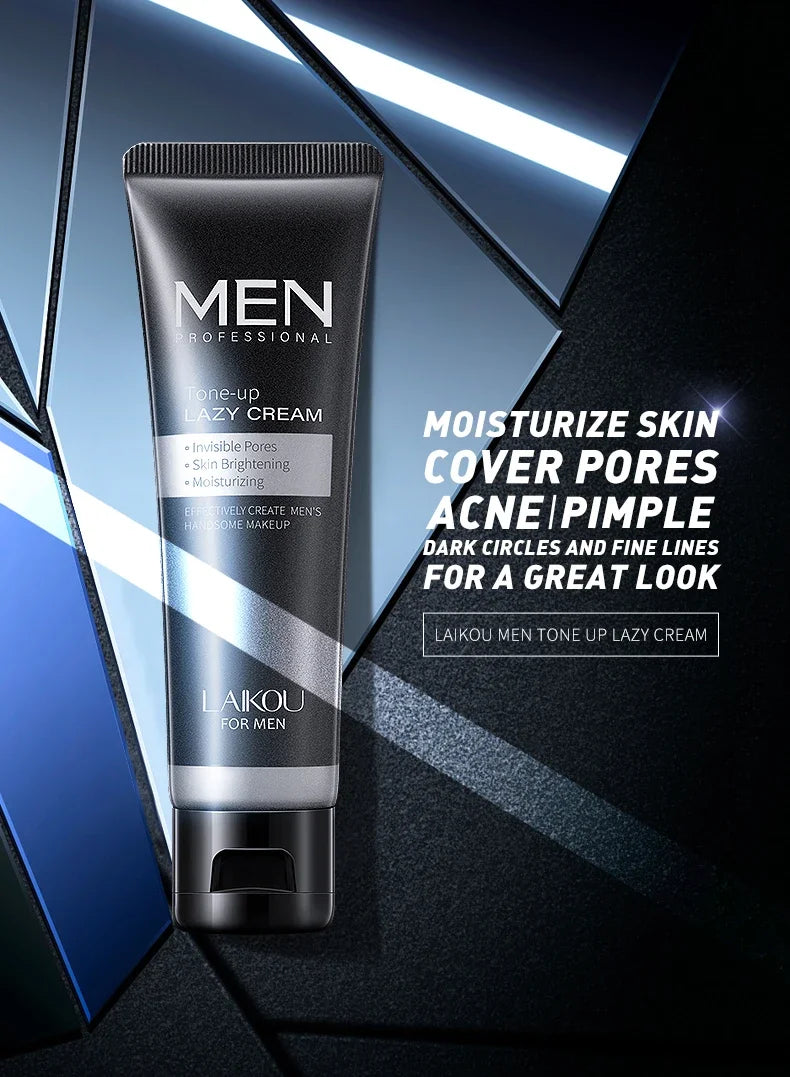 LAIKOU Men BB Cream Revitalising Nourishing Brighten Cream Natural Whitening Face Foundation Tone Up Cream Lazy Concealer 50g