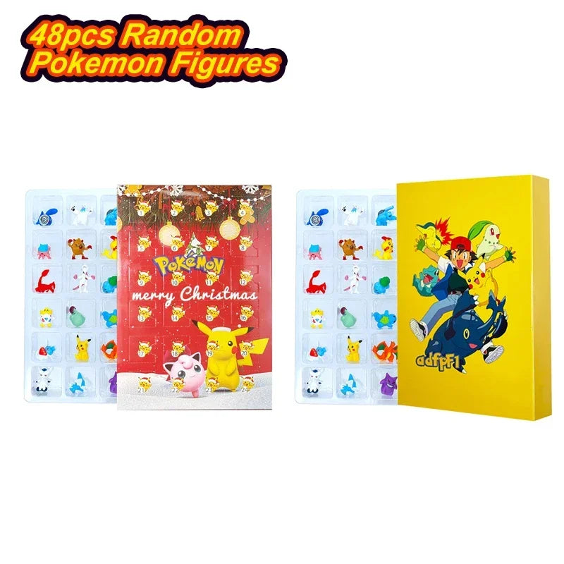 Pokemon Figure Christmas Halloween Advent Calendar Gifts Kawaii Pikachu Anime Figural Action 24Pcs Set Model Kid Toys