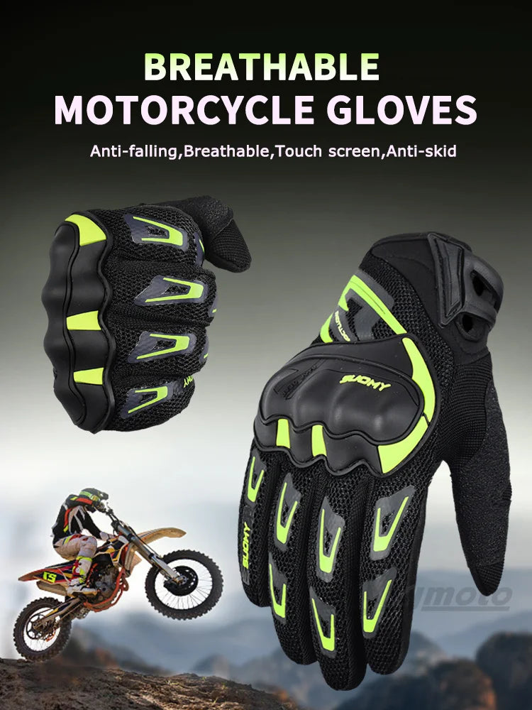 Suomy Motorcycle Gloves Men Women Summer Motorbike Racing Gloves Touch Screen Breathable Motocross Moto Biker Cycling Gloves