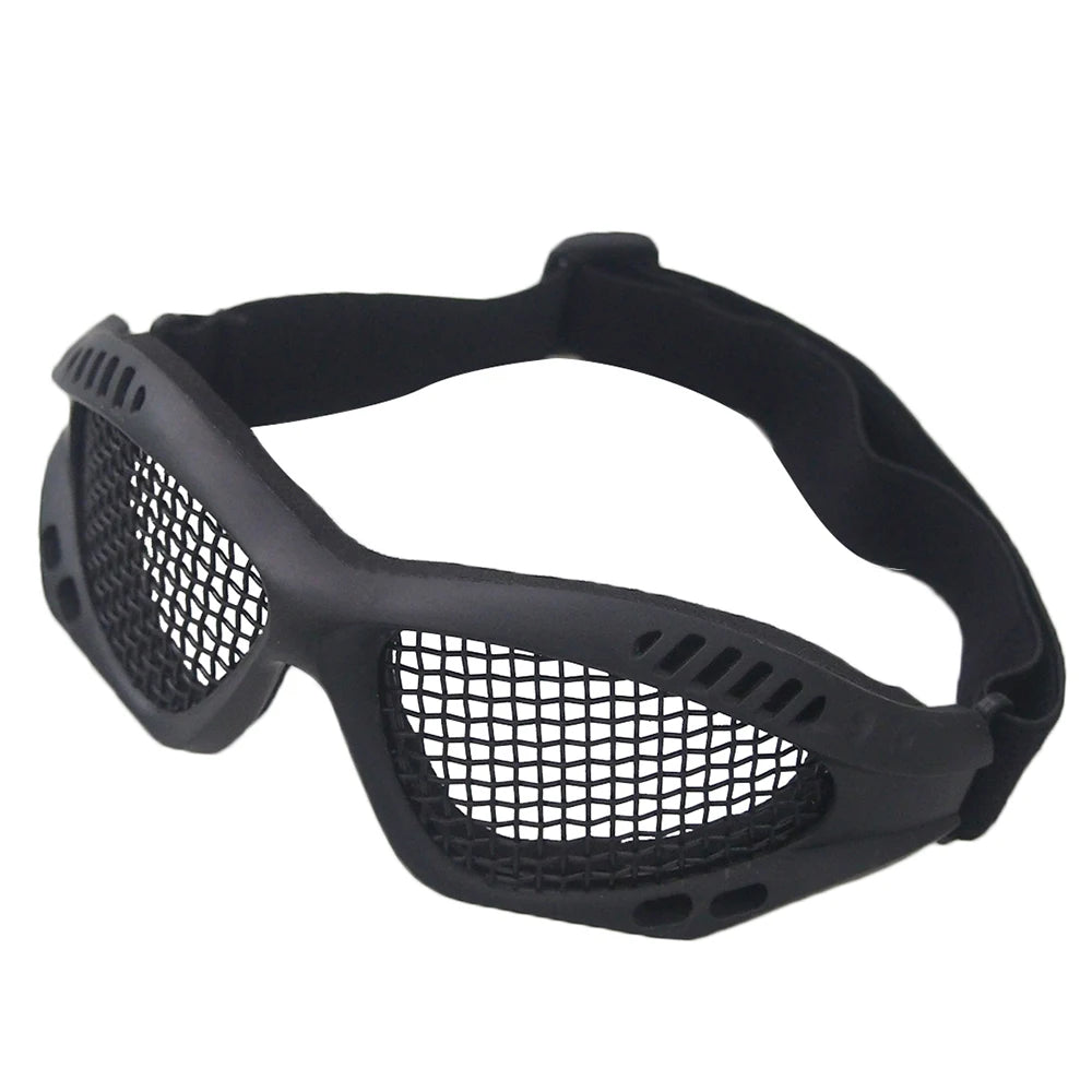 Outdoor Eye Protective Comfortable Airsoft Safety Tactical Glasses Goggles Anti Fog With Metal Mesh/PC Len For Paintball Hunting