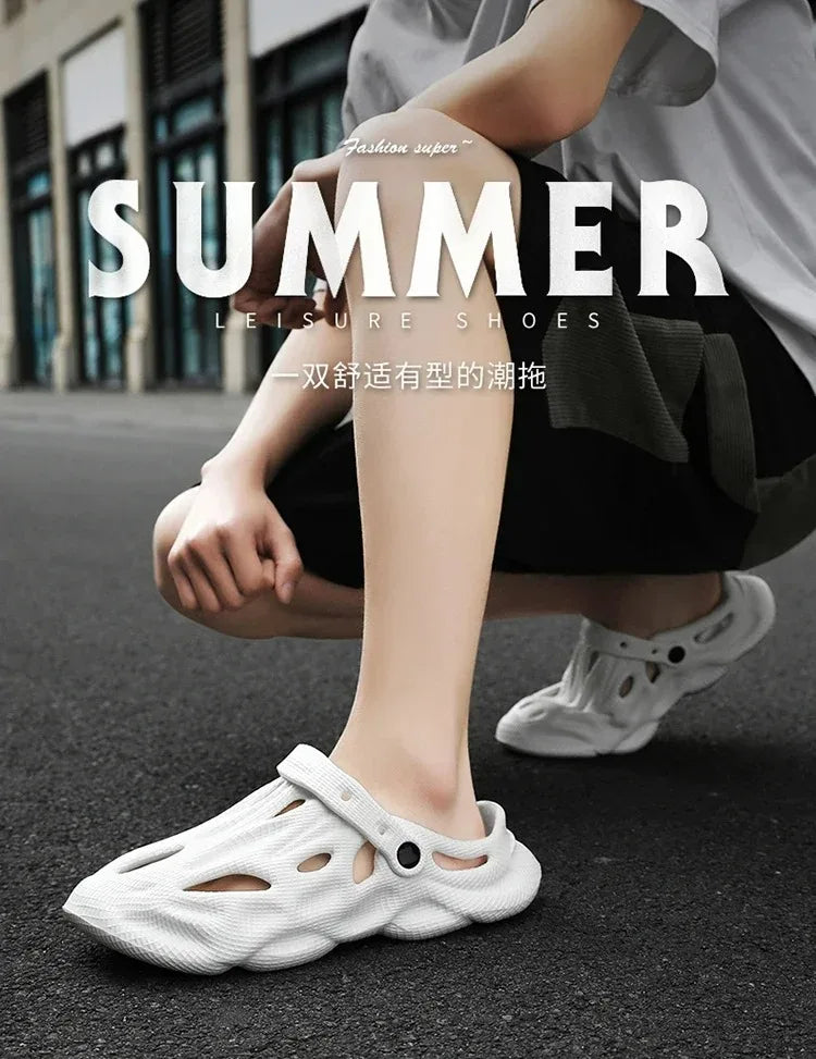 Summer Men Women Slippers Comfortable Outdoor Sandals Clogs Beach Slippers Flip Flops Indoor Home Slides Bathroom Shoes for Men
