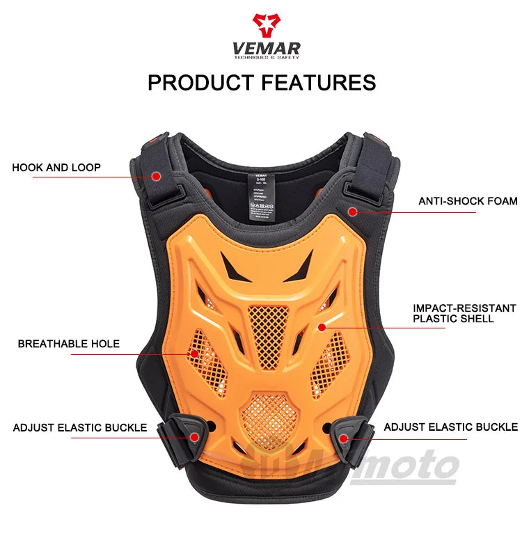 Professional Motorcycle Armor Vest Body Protective Gear Motocross DH MX MTB Dirt Bike Chest Back Protectors Moto Equipment