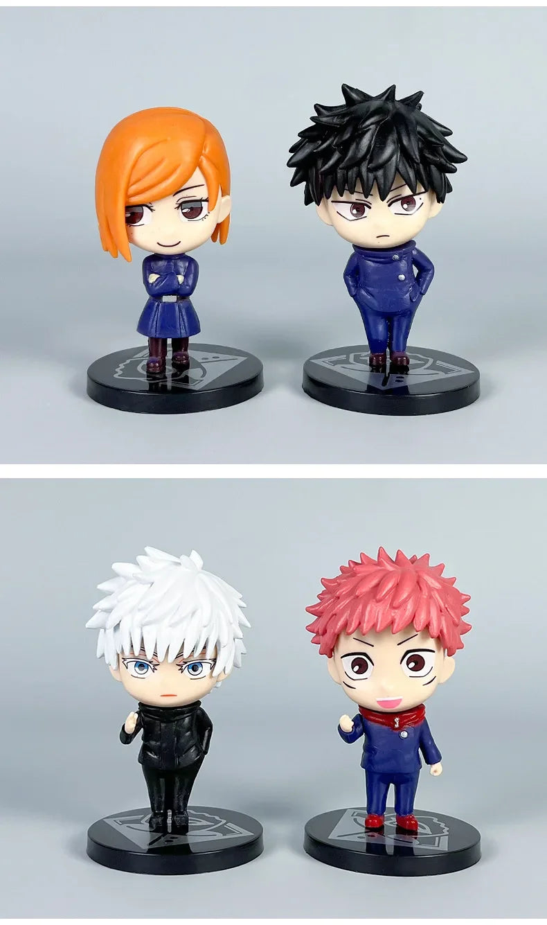 6Pcs/set Jujutsu Kaisen Anime Figure Gojo Satoru Yuji Itadori Figure Doll Toys Action Figure Yuji Itadori Fushiguro Model Toy