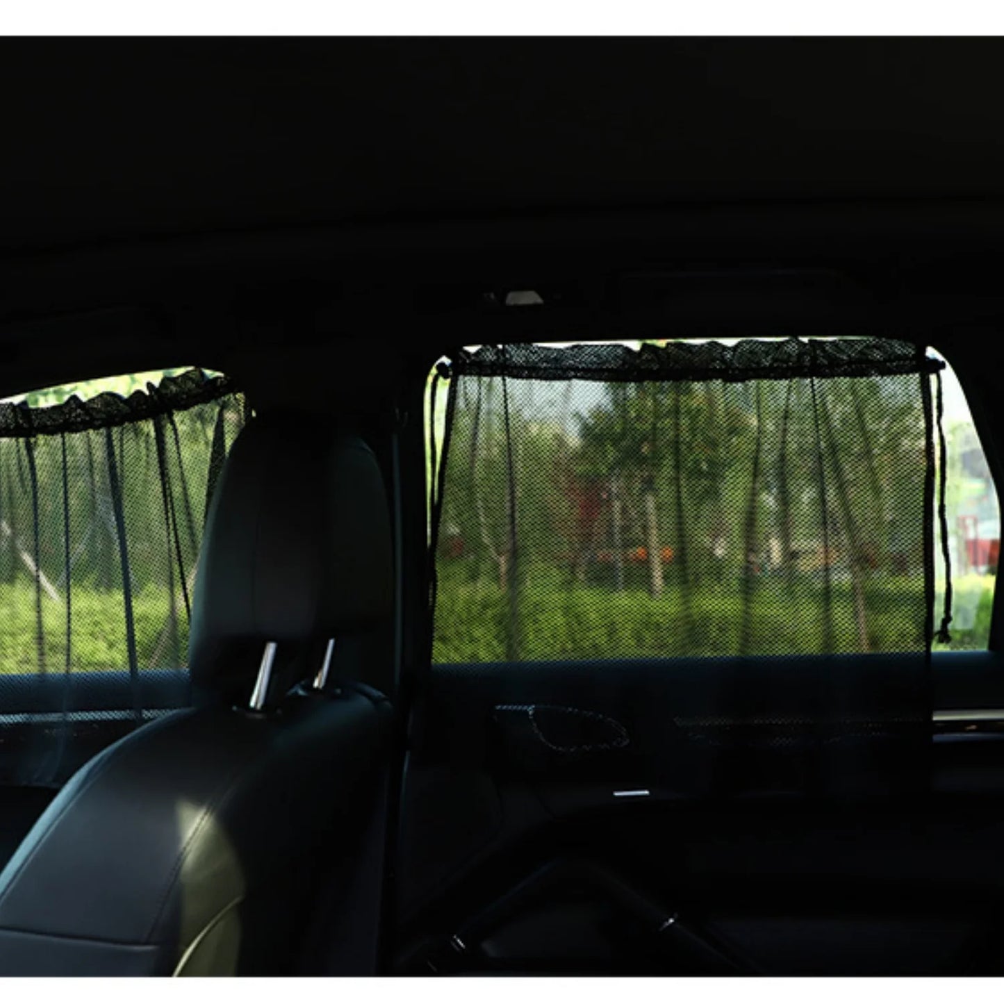 Car Divider Curtains Sun Shade-Privacy Travel Nap Night Car Camping Detachable Simple Curtain(Black)
