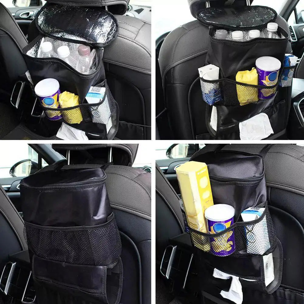 Car Back Seat Organizer Storage Bag Car Hanging Bag Multi-Pocket Auto Car Storage Tissue Box Car-styling Cool Wrap Bottle
